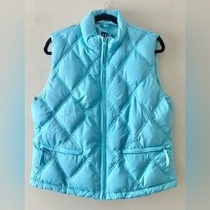 Gap baby blue quilted puffer vest